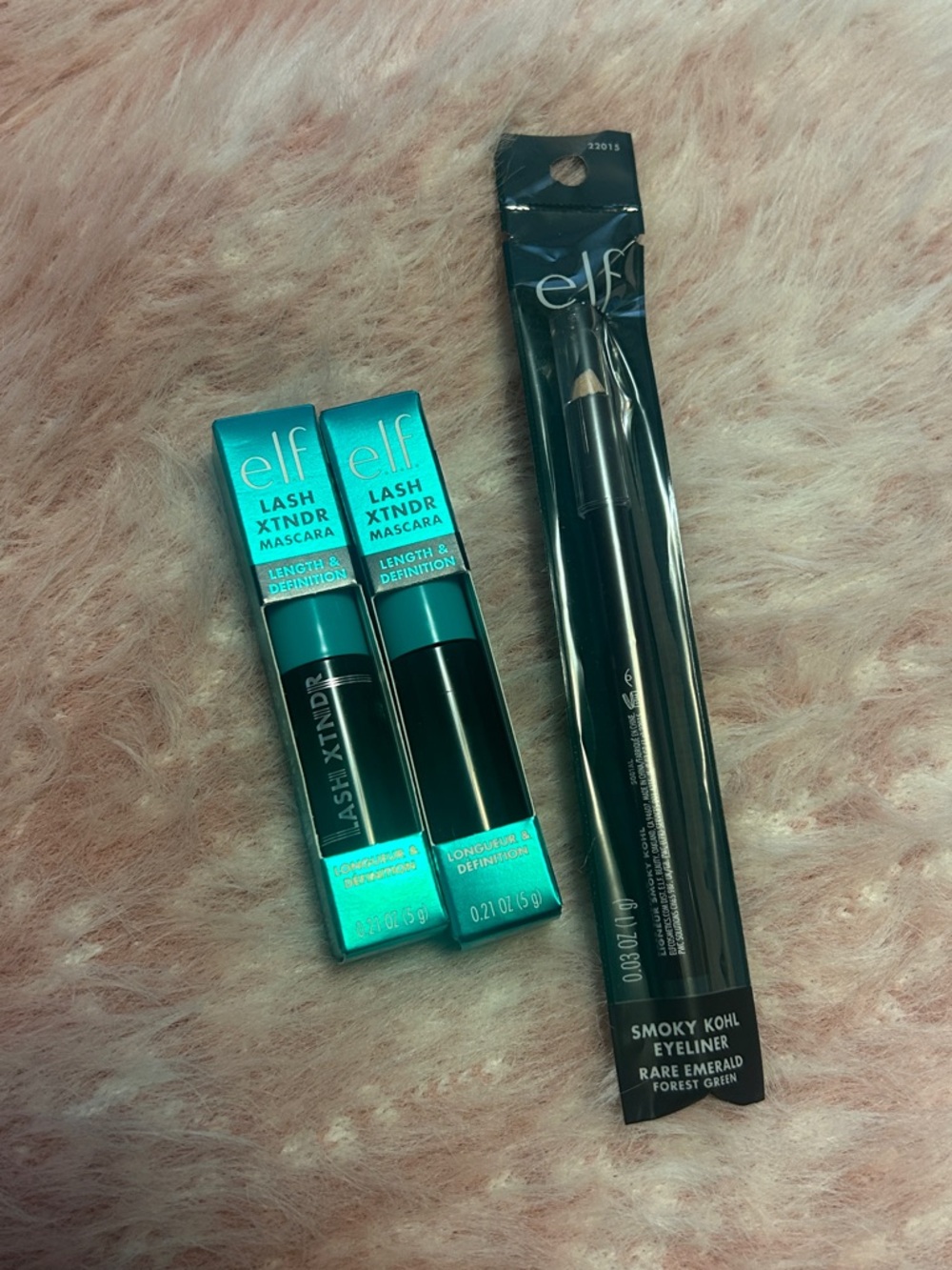 NIB e.l.f. Mini Mascaras set 2 Lash Extndr Pitch Black and smoky kohl eyeliner
